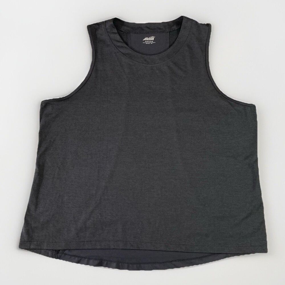 Avia Tank Top Women’s XL Gray Sleeveless Moisture Wicking Athletic Gym